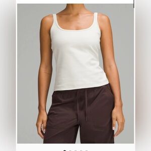 LULULEMON 
Slim-Fit Stretch Cotton Tank Top - Bone
SZ M